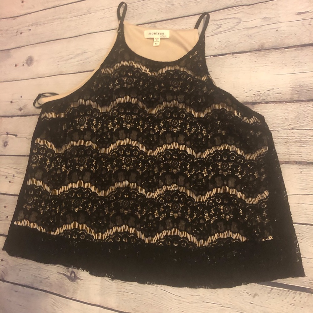 Black lace camisole size M - Picture 2 of 5